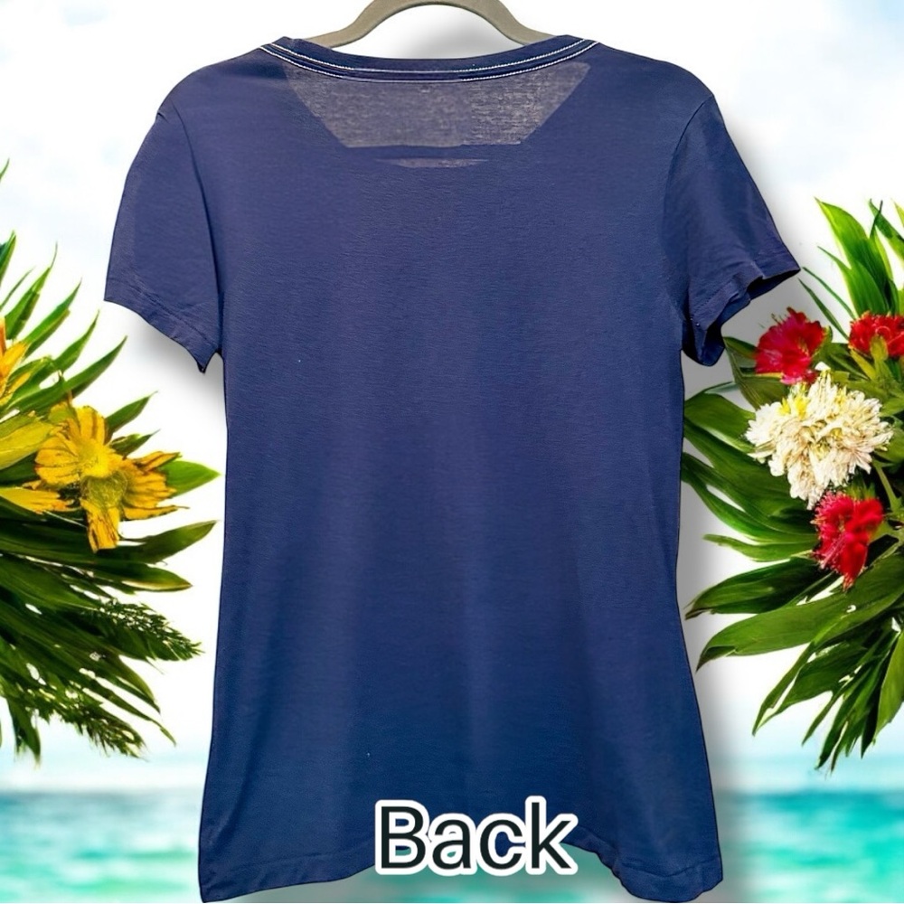 Vintage T-Shirt - Abercrombie and Fitch Graphic T-Shirt - Navy Abercrombie Top - Picture 8 of 15